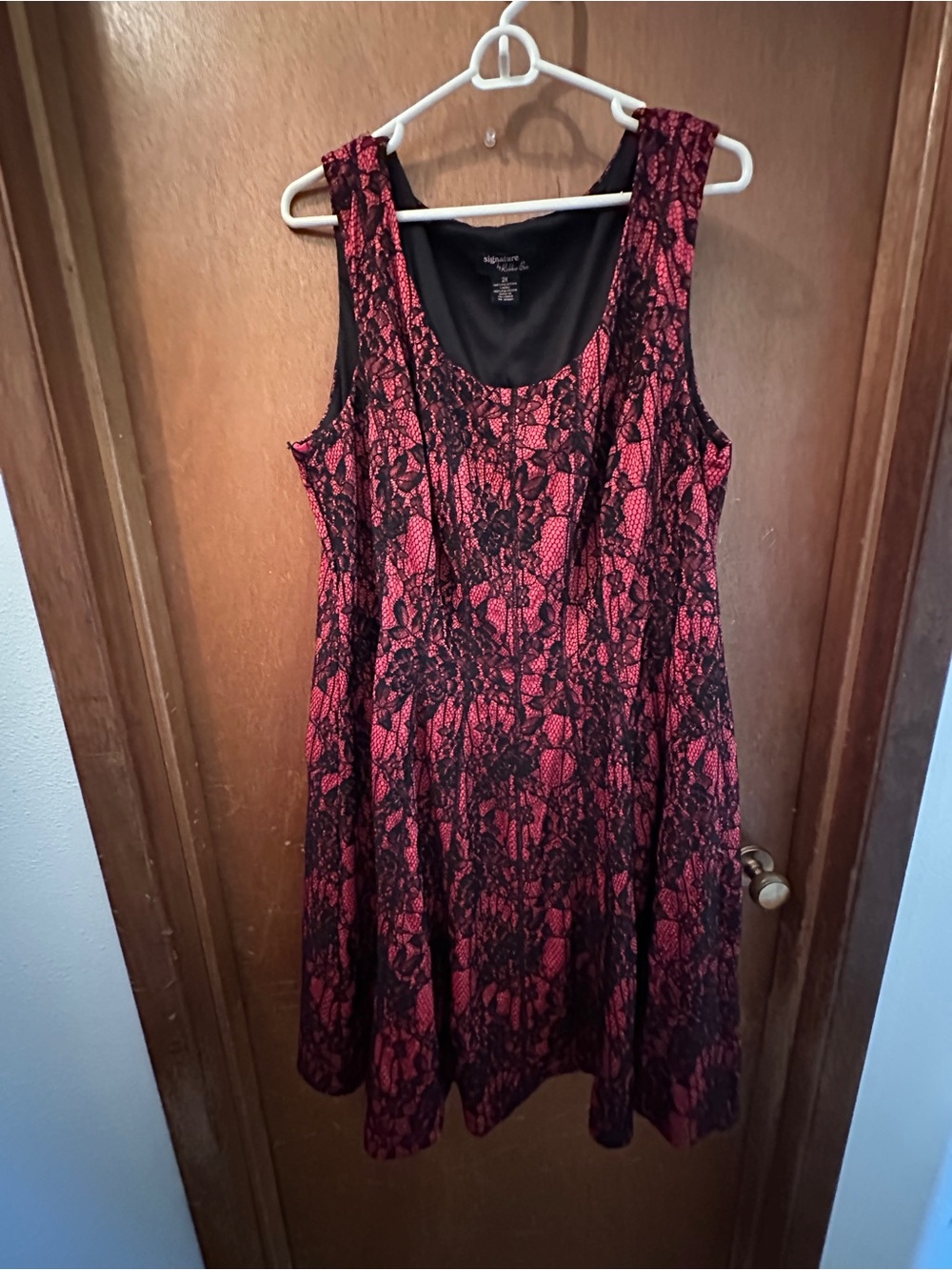 Robbie Bee Black Satin Signature Label Dress